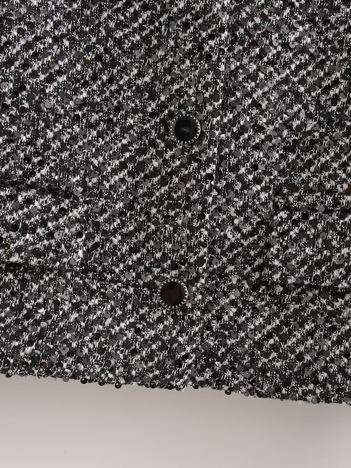 Classic Collared Single Breasted Sequined Decorative Pattern Coat Autumn Western All Matching Loose Casual Top Women - ALTARIA