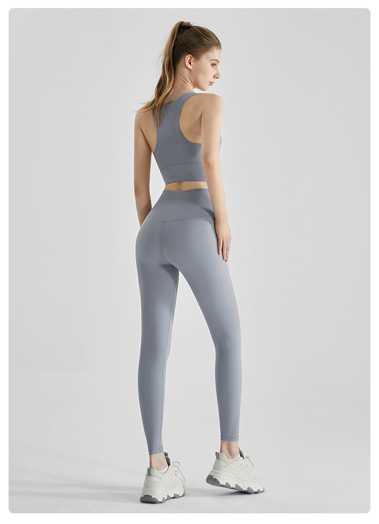 High-Strength Sports Underwear Vest High Waist Hip Lift Running Trousers Fitness Yoga Wear Suit - ALTARIA