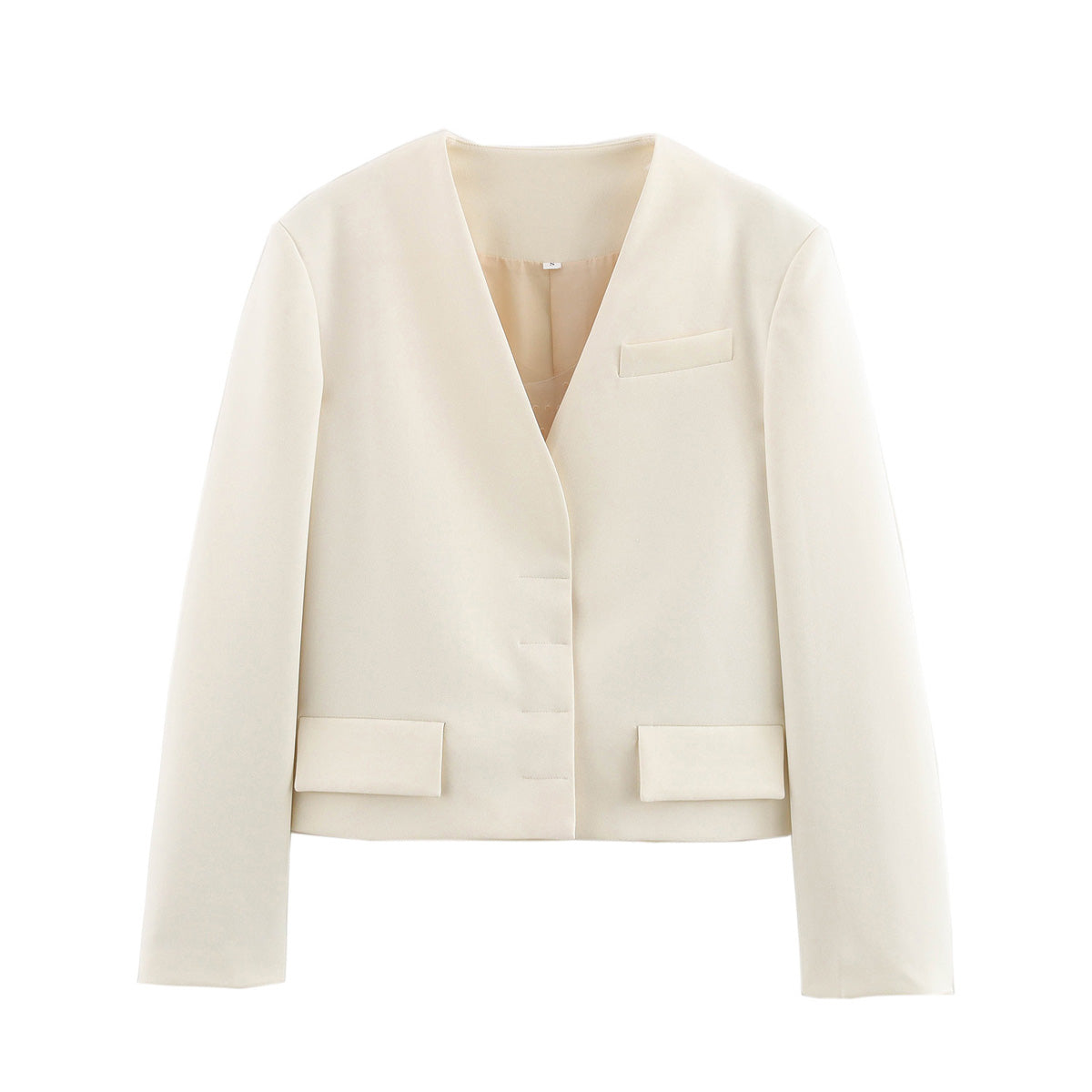 Women Clothing Spring Summer Casual Design V neck Top Blazers - ALTARIA