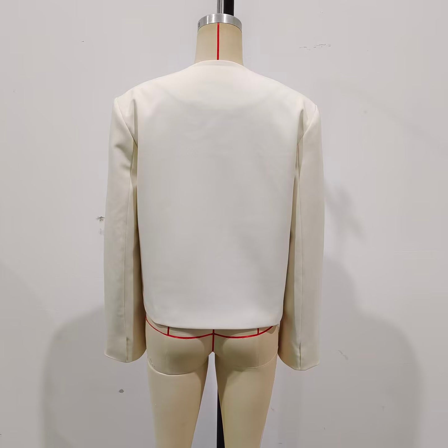 Women Clothing Spring Summer Casual Design V neck Top Blazers - ALTARIA