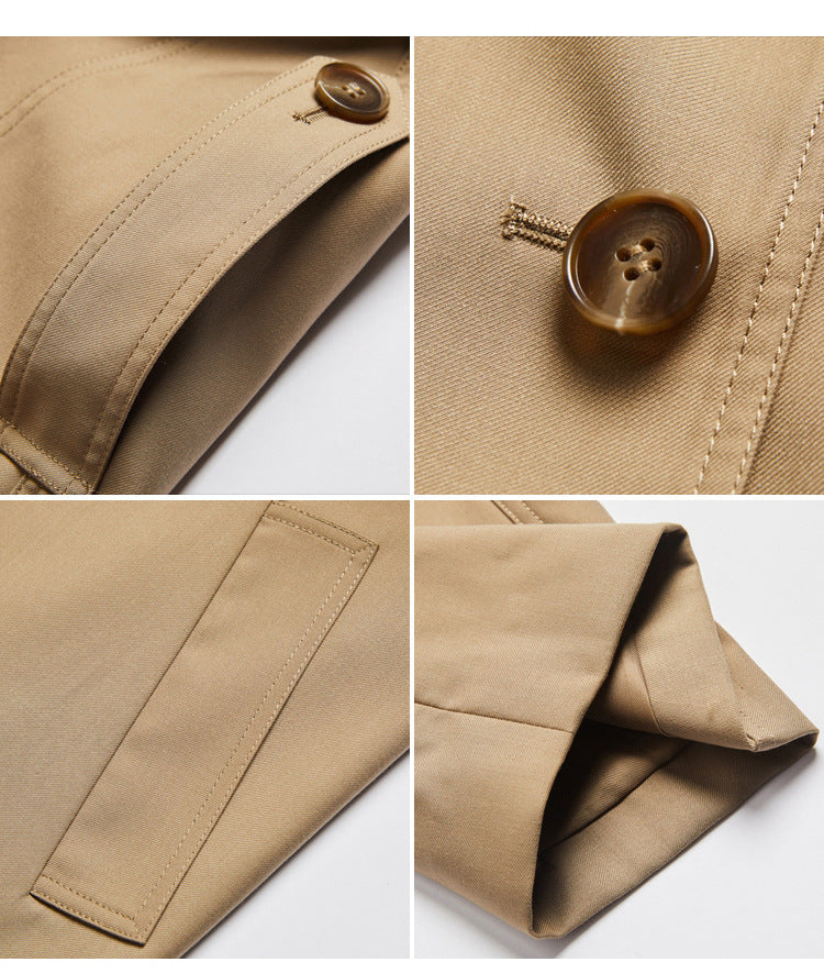 Element Autumn Winter British Double Breasted Loose Drooping Extended Trench Coat for Women - ALTARIA