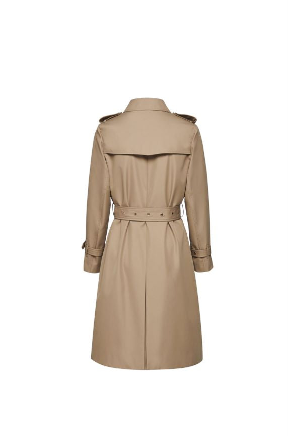 Element Autumn Winter Khaki Mid Length Trench Coat Slim Fit Slimming Elegant Trench Coat Women - ALTARIA