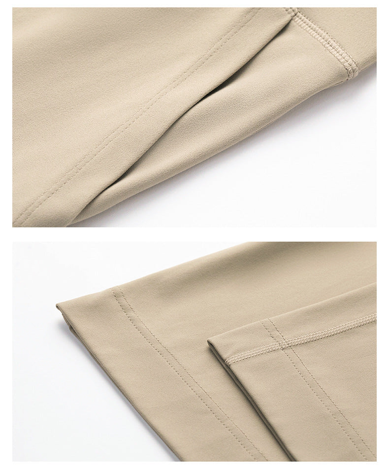 Large Pocket Quick Drying Track Pants Loose High Elastic Drawstring Wide Leg Yoga Pants Drooping Straight Spring Autumn Breathable Casual Pants - ALTARIA