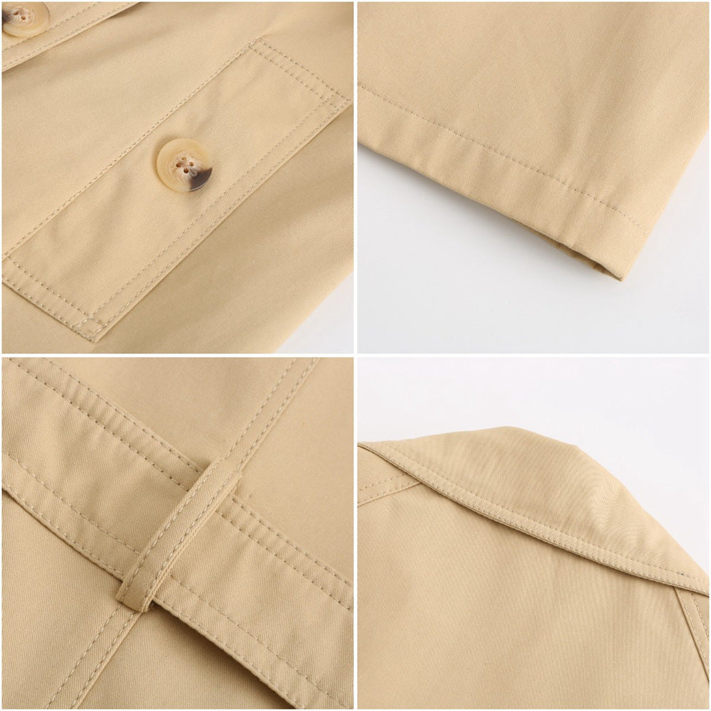 New Size Windbreaker Women Long Waist Cotton Fashionable Jacket Long Sleeve Collared Wish Delivery - ALTARIA