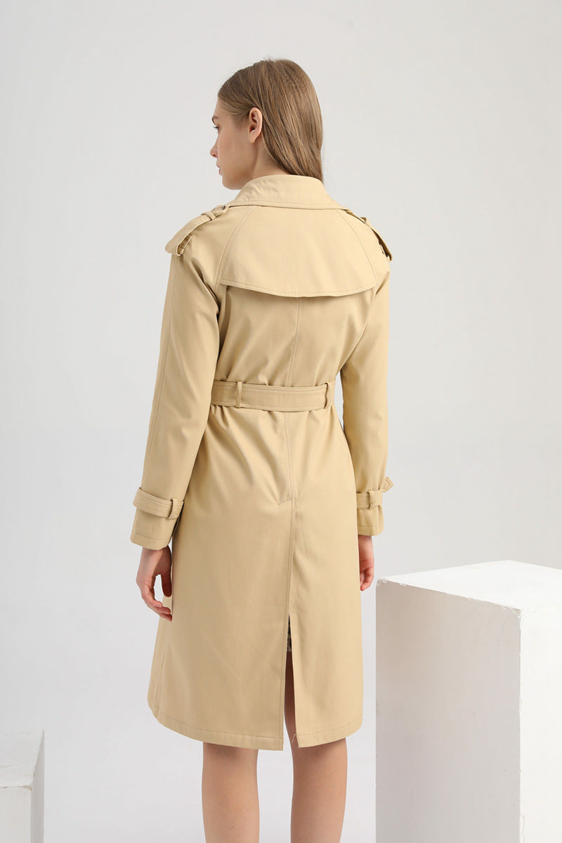 New Size Windbreaker Women Long Waist Cotton Fashionable Jacket Long Sleeve Collared Wish Delivery - ALTARIA