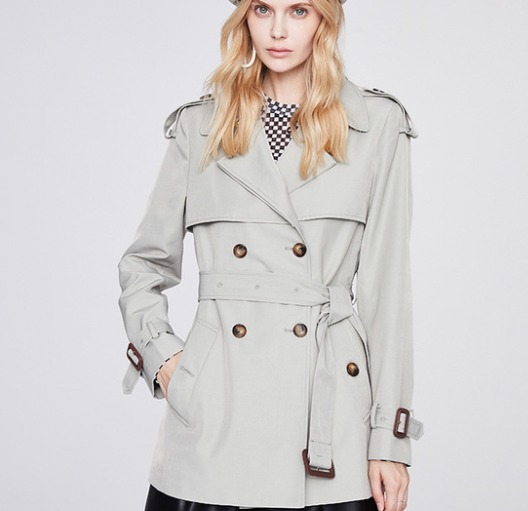 Trench Coat for Women Autumn Winter Women Overcoat Double Breasted Short Coat for Women - ALTARIA