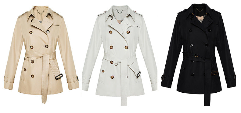 Women Element Trench Coat for Women Mid Length Fried Street Small British Spring Autumn Coat Women - ALTARIA