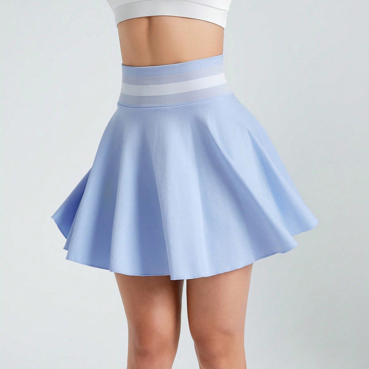 Tennis Skirt Exercise Skirt Badminton Skirt Seamless Knitted Four Sided Elastic Slim - ALTARIA