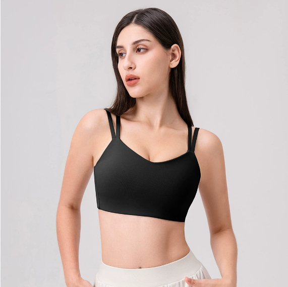 Yoga Beauty Back Exercise Underwear One Piece Cup Bra High Elastic Fit Shoulder Strap Fitness Running Bra - ALTARIA