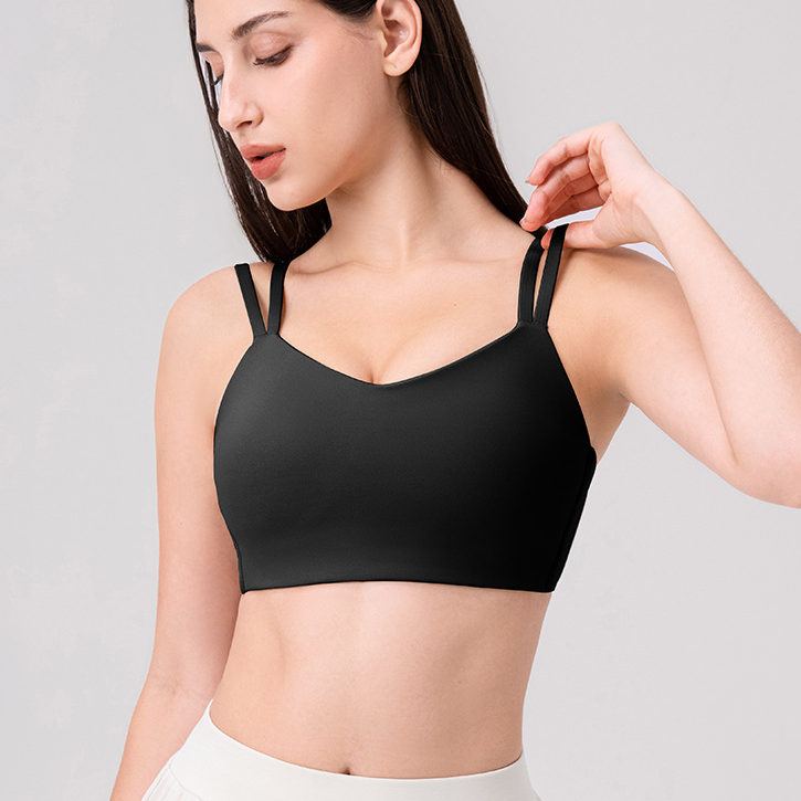 Yoga Beauty Back Exercise Underwear One Piece Cup Bra High Elastic Fit Shoulder Strap Fitness Running Bra - ALTARIA