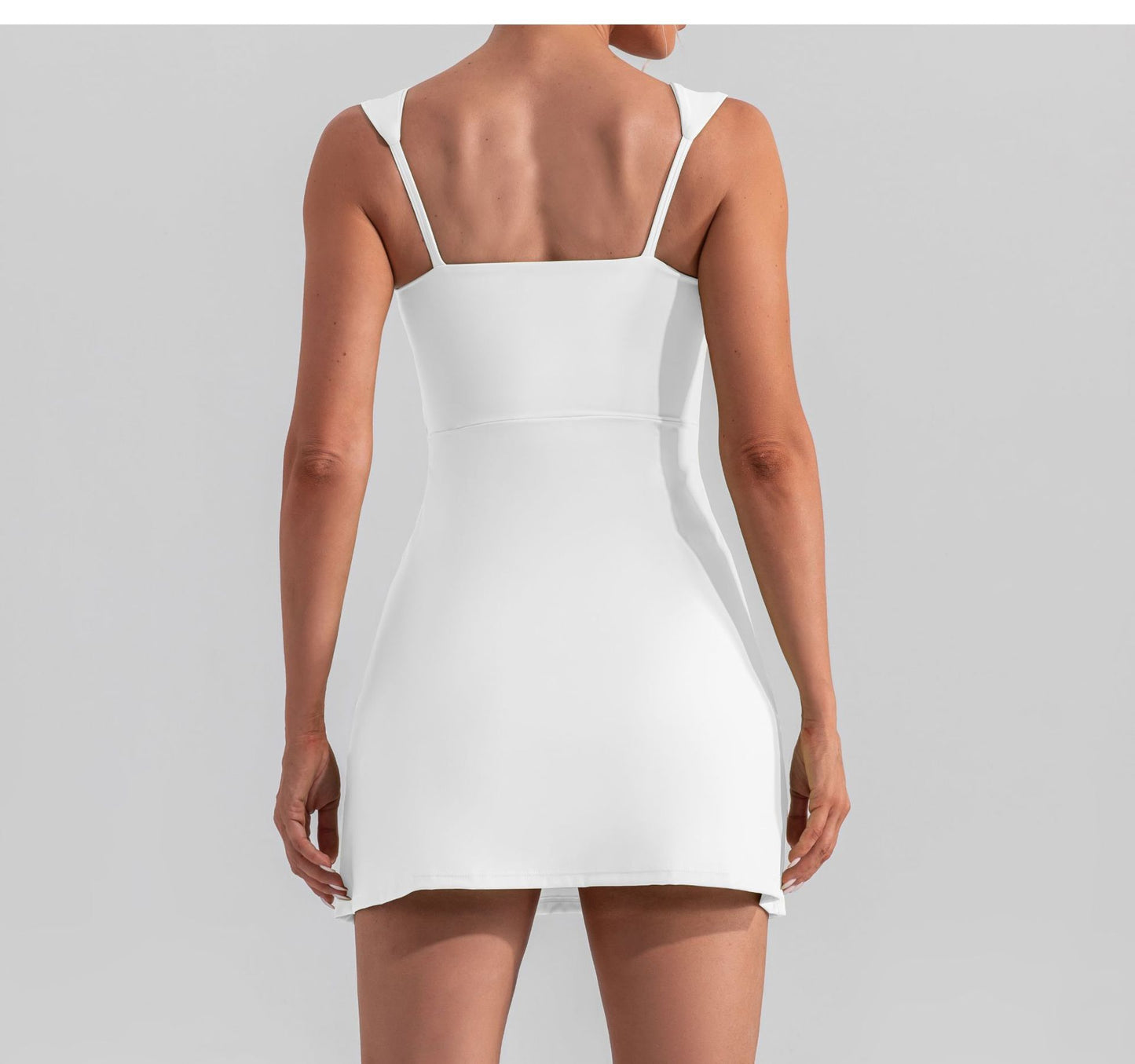 Sexy Sling Solid Color Yoga Tennis Lightweight Breathable Outdoor Golf Sports Dress Women - ALTARIA