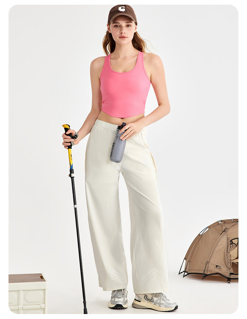 Spring Summer Side Striped Sweatpants Casual Women Loose Drooping Paratrooper Pants High Waist Retro Wide Leg Straight Trousers - ALTARIA