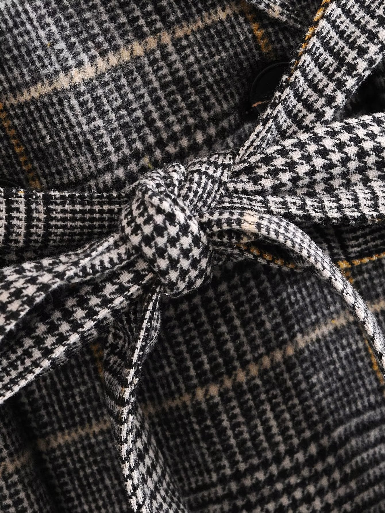 Fall Women Clothing Waist Controlled Collared Plaid Coat Overcoat - ALTARIA