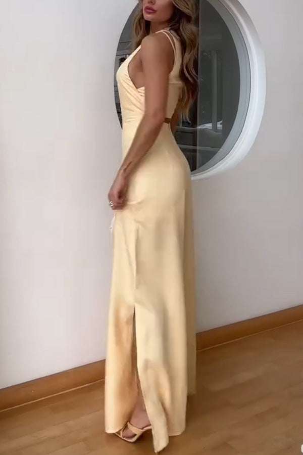 Summer Sexy Solid Color Loose Trousers Jumpsuit Women - ALTARIA