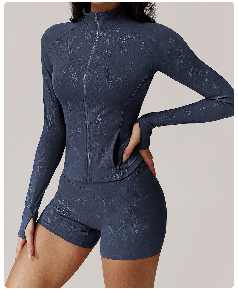 Yoga Clothes High Grade Women Outdoor Training Running Sports Long Sleeved Fitness Clothes Two Piece Sets - ALTARIA