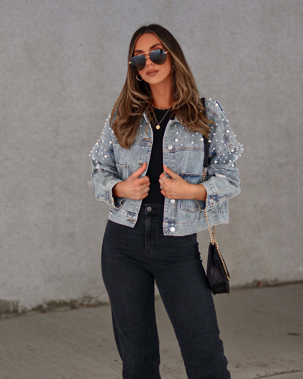 Heavy Industry Beads Women's Loose Denim Jacket - ALTARIA