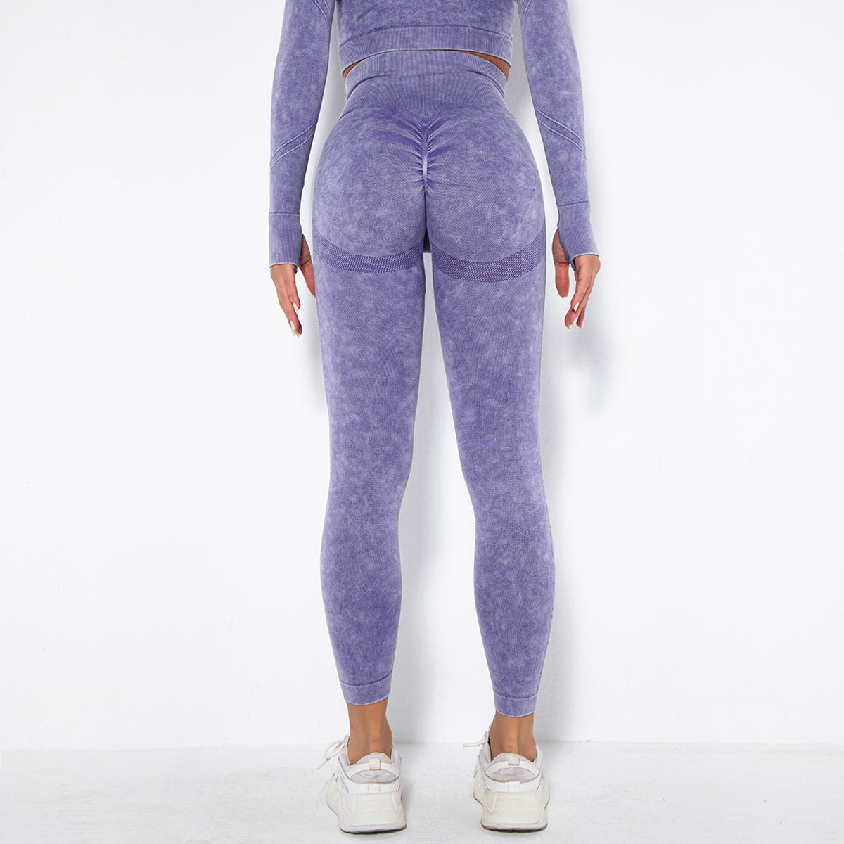 Seamless Washed Moisture-Absorbing Sexy Peach Hip Wicking Yoga Pants Exercise Workout Pants Leggings - ALTARIA
