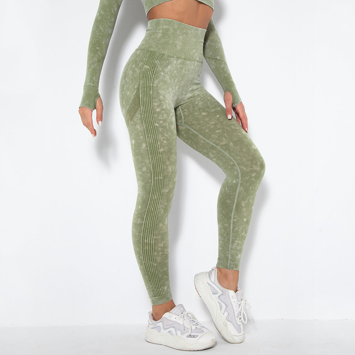 Seamless Washed Moisture-Absorbing Sexy Peach Hip Wicking Yoga Pants Exercise Workout Pants Leggings - ALTARIA