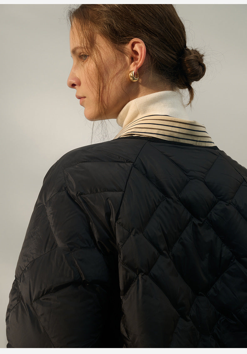 Loose Casual Short down Jacket Women Winter Warm White Duck down Coat All Match Long Sleeved Bread Coat - ALTARIA