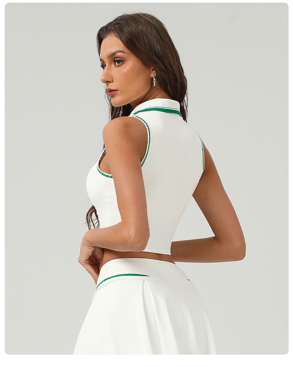 Summer Tennis Two Piece Sets Sports Vest Sweat Absorbent Breathable Badminton Vest Yoga Workout Clothes Vest Women - ALTARIA