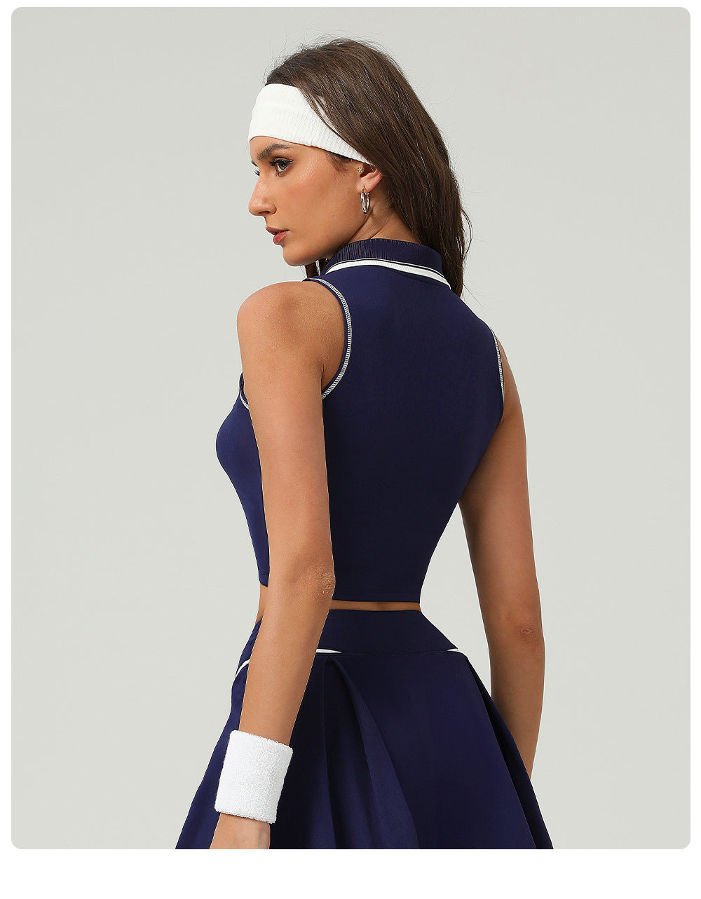 Summer Tennis Two Piece Sets Sports Vest Sweat Absorbent Breathable Badminton Vest Yoga Workout Clothes Vest Women - ALTARIA
