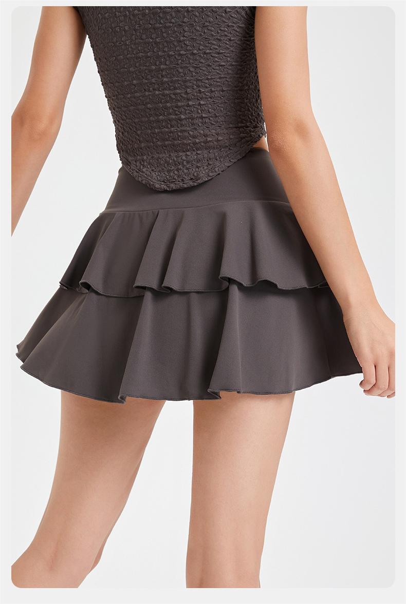 Anti Exposure Sports Skirt High Waist A Line Badminton Tennis Running Fitness Slimming Cake Skirt Summer - ALTARIA