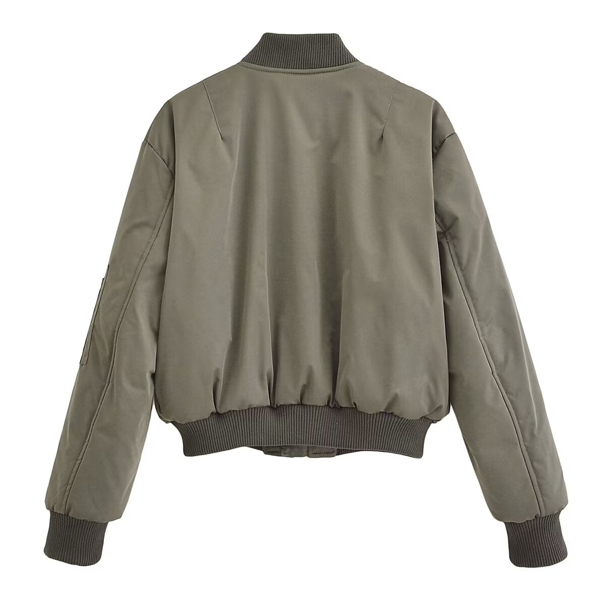 Unisex Vintage Stand Up Collar Thermal Quilted Loose Jacket Autumn Winter Thick Zipper Casual Coat Women - ALTARIA
