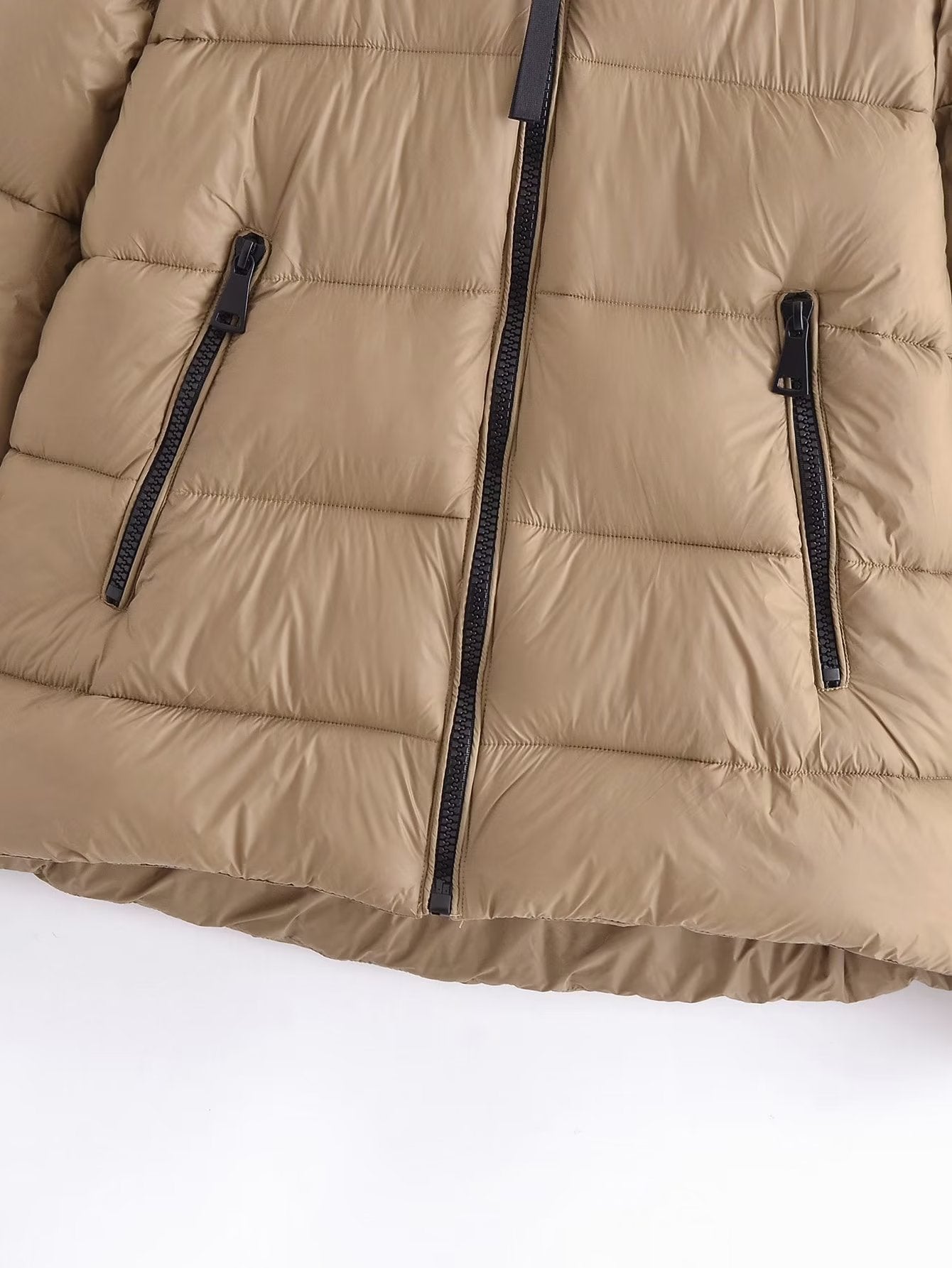 Winter Women Clothing Hooded Zipped Cotton Padded Jacket Warm Cotton Coat - ALTARIA