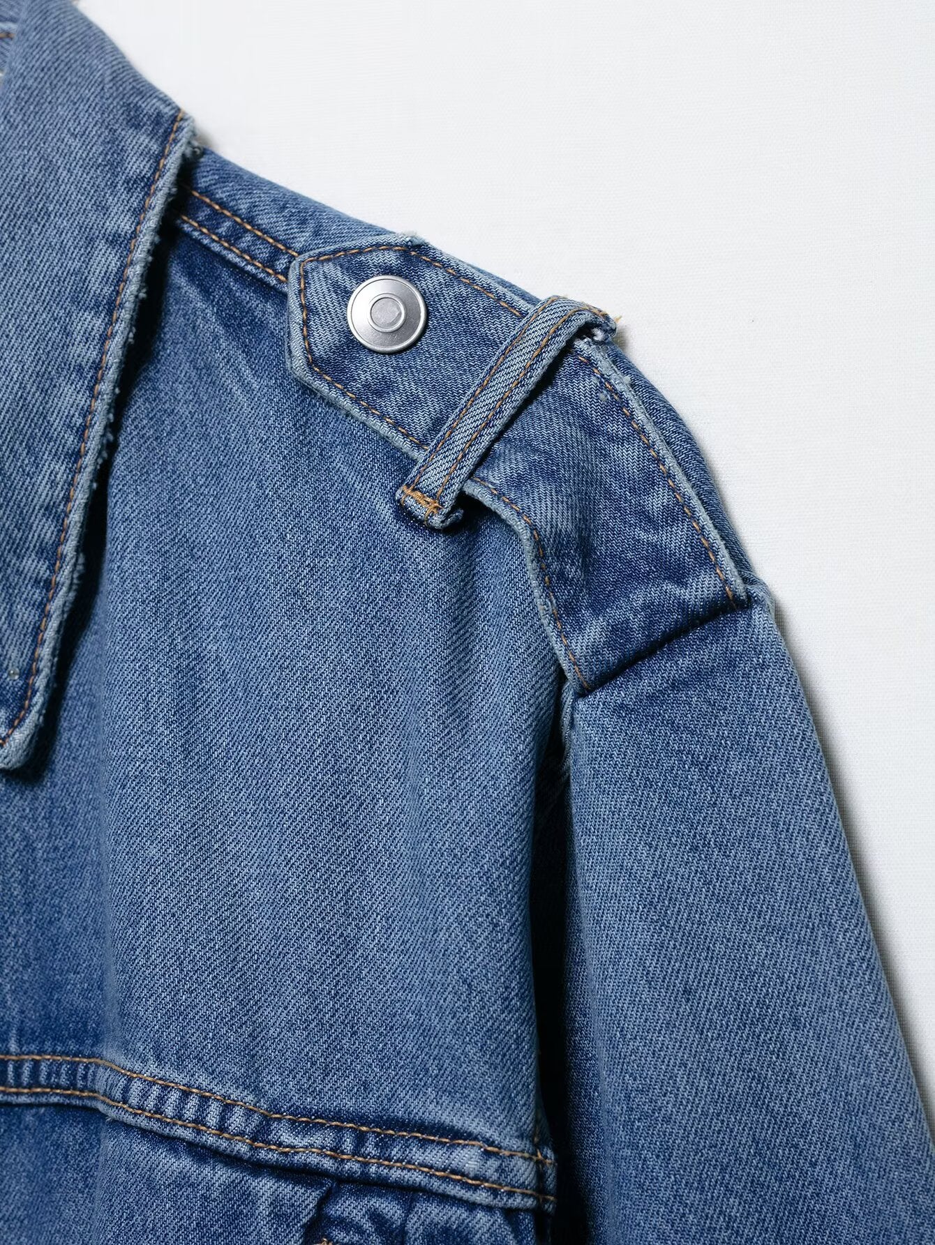 Spring Summer Women Clothing Commuting Lace up Denim Shacket - ALTARIA
