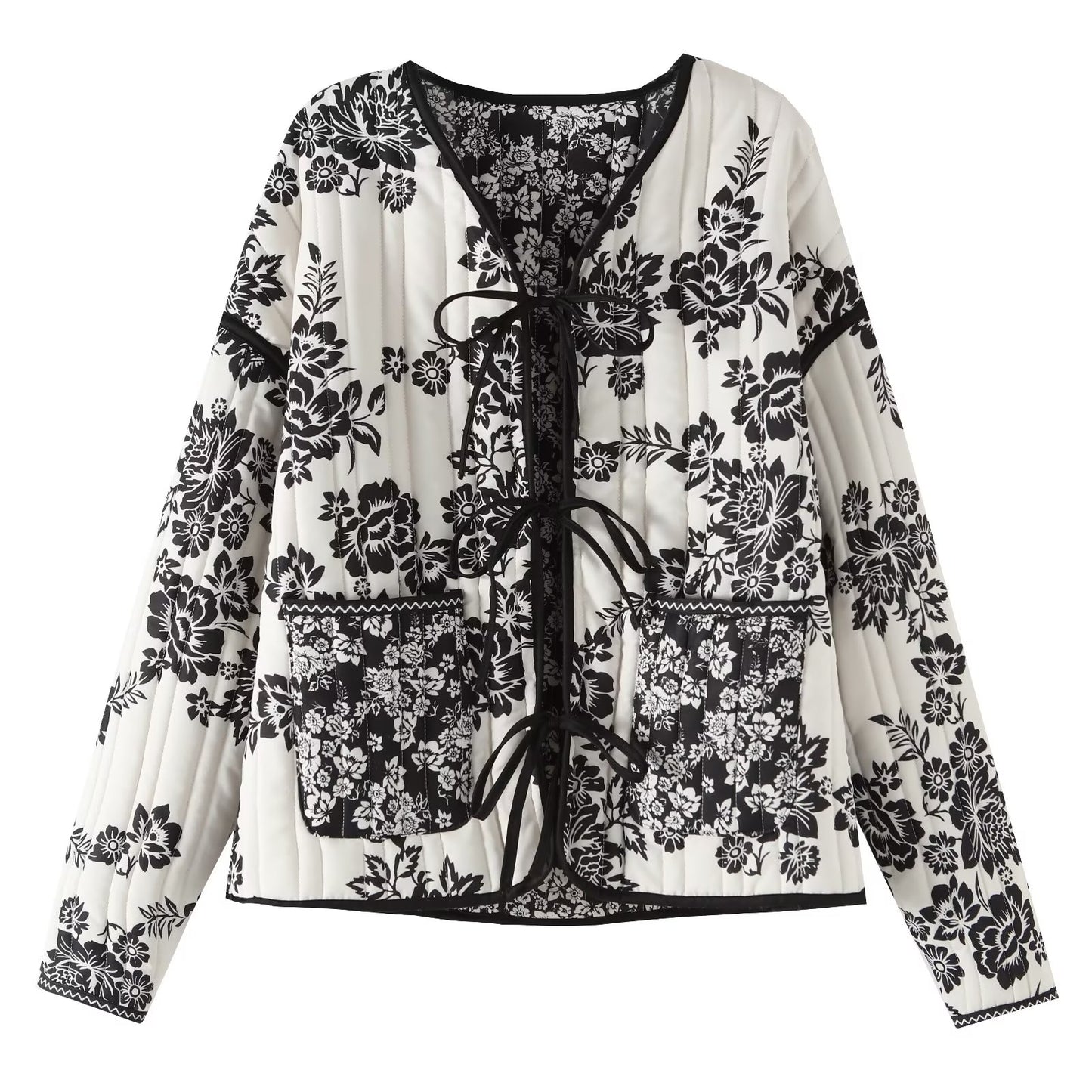 Autumn Winter Loose Ethnic Duplex Printing Cotton Padded Coat Women - ALTARIA