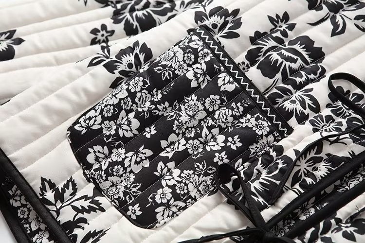 Autumn Winter Loose Ethnic Duplex Printing Cotton Padded Coat Women - ALTARIA