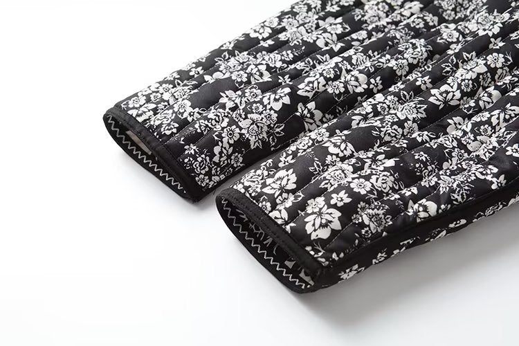 Autumn Winter Loose Ethnic Duplex Printing Cotton Padded Coat Women - ALTARIA