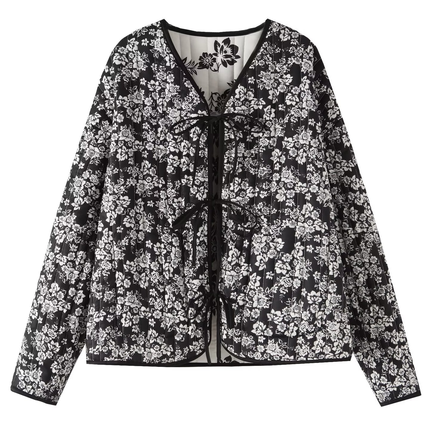 Autumn Winter Loose Ethnic Duplex Printing Cotton Padded Coat Women - ALTARIA