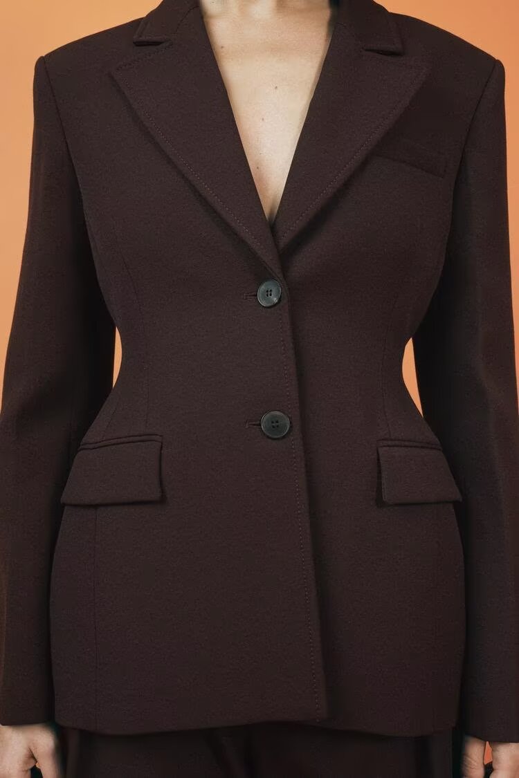 Short Skirt Style Hem Blazer Jacket Bucket Pants PantsSets - ALTARIA