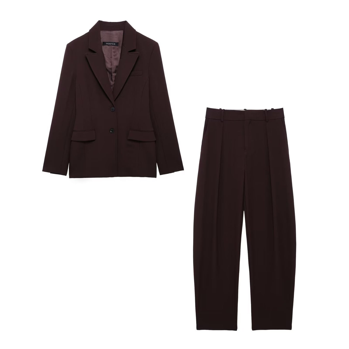 Short Skirt Style Hem Blazer Jacket Bucket Pants PantsSets - ALTARIA