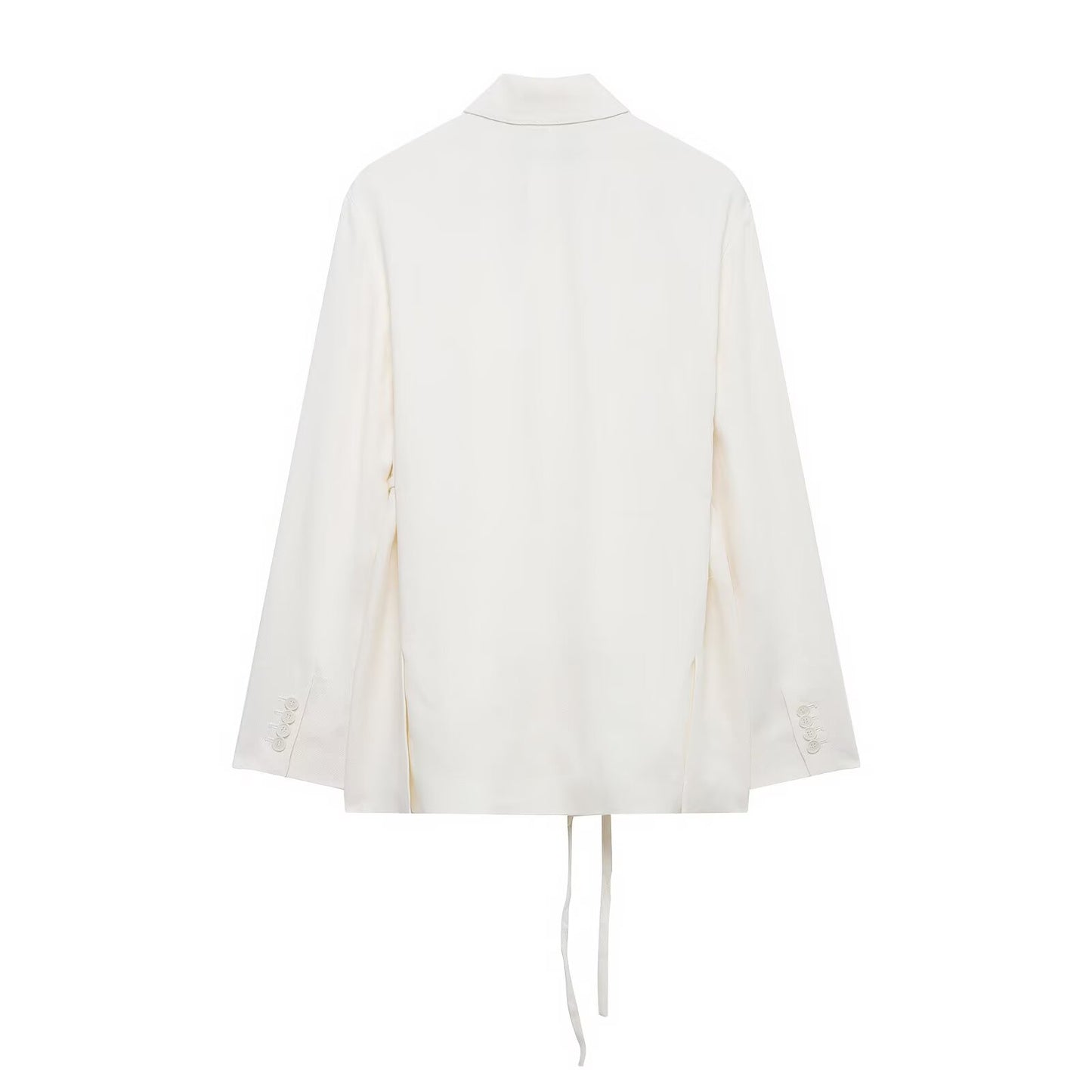 Spring Summer Women Stylish Long Sleeves Lace up Blazer Pleated Pants - ALTARIA