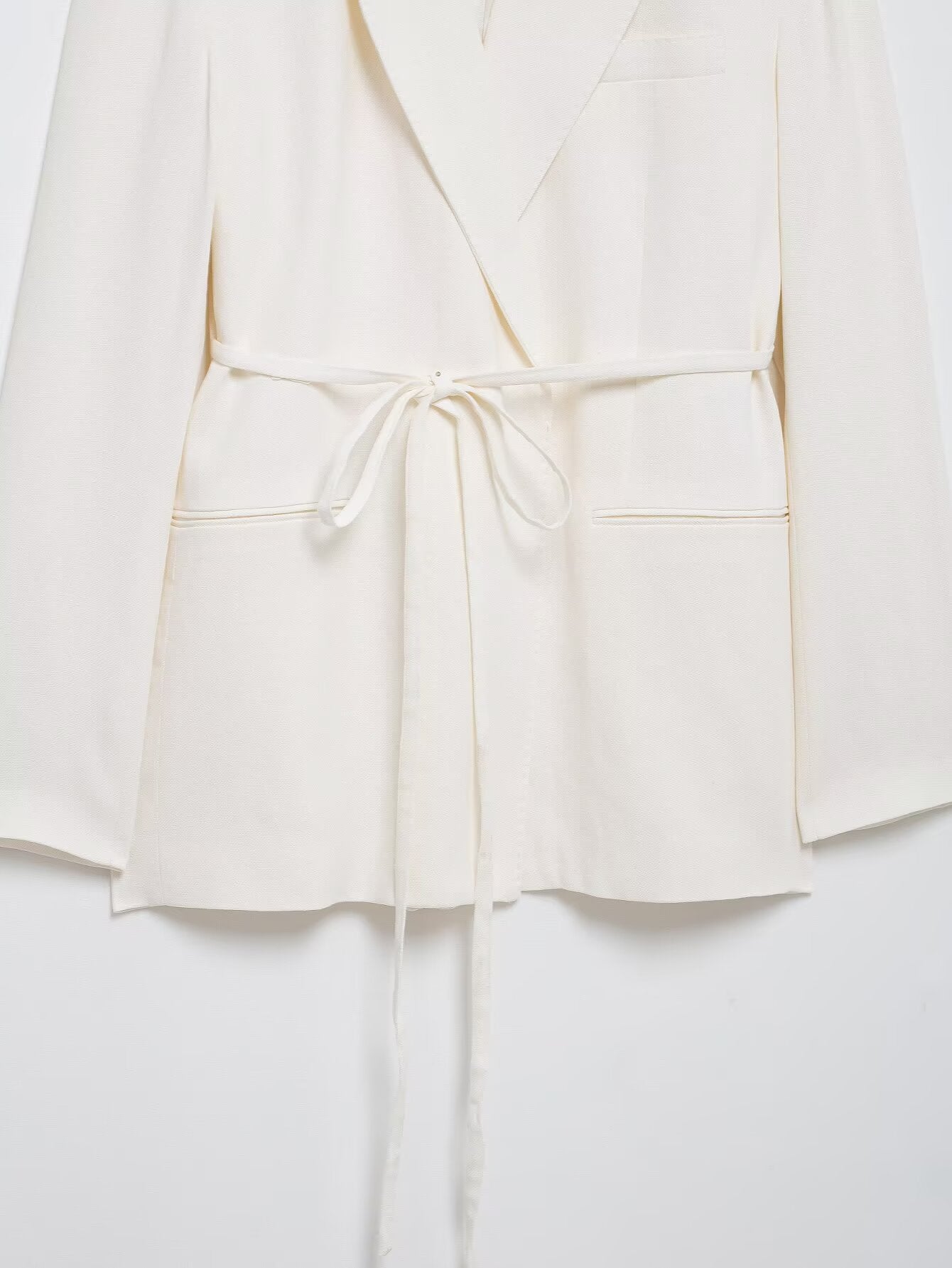 Spring Summer Women Stylish Long Sleeves Lace up Blazer Pleated Pants - ALTARIA