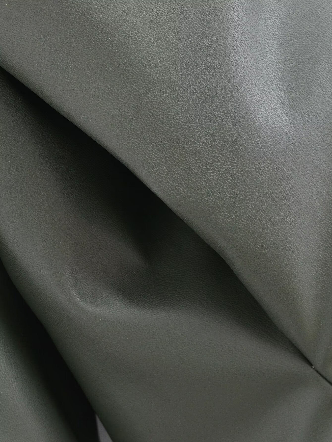 Women Winter Polo Collar Faux Leather Coat Coat Fashionable Warm Faux Leather Jacket - ALTARIA