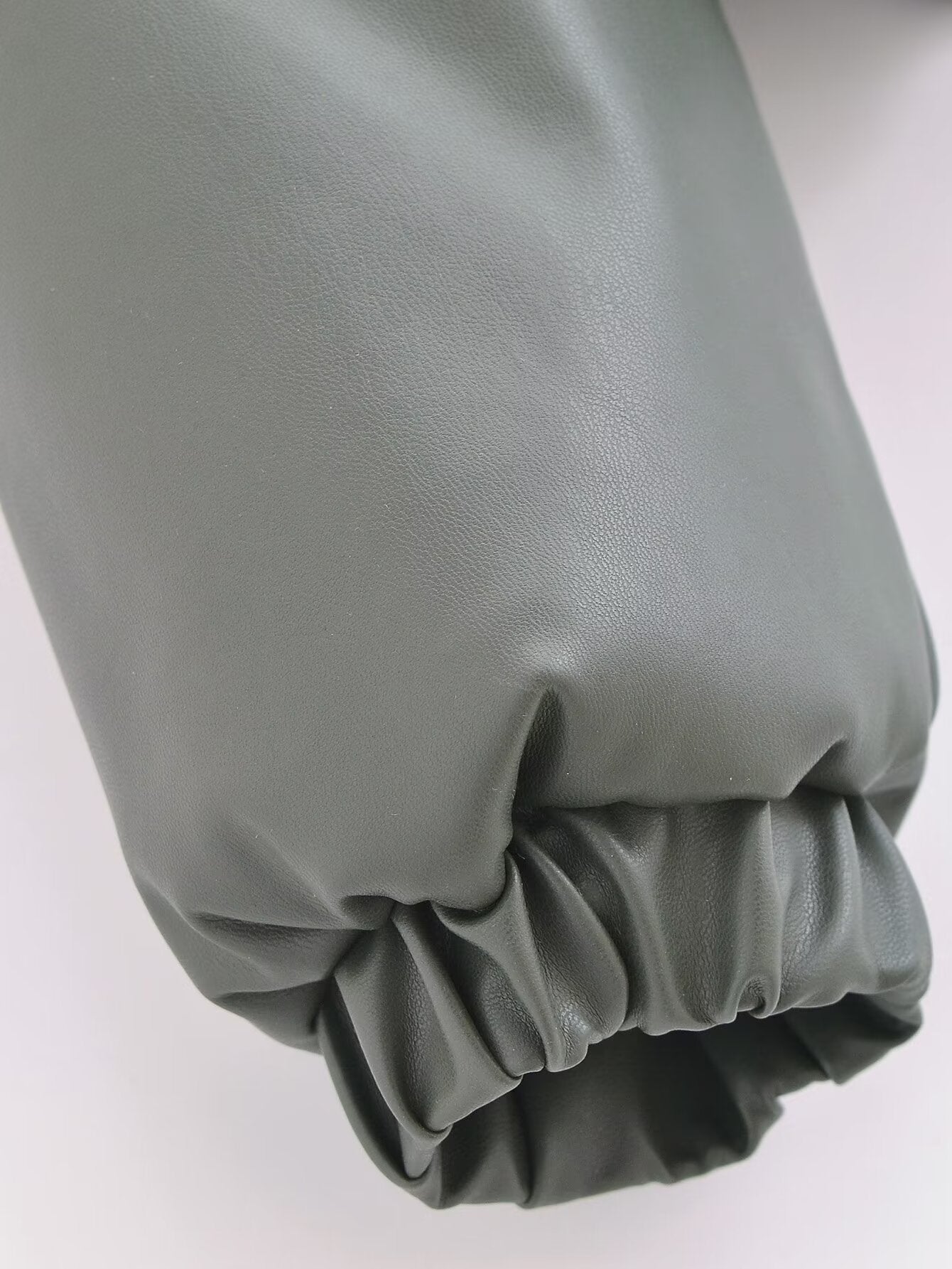 Women Winter Polo Collar Faux Leather Coat Coat Fashionable Warm Faux Leather Jacket - ALTARIA