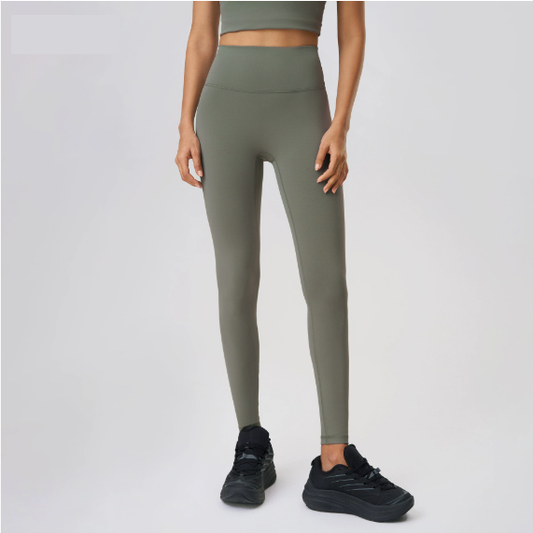 No Embarrassment Line High Waist Hip Lift Yoga Waist of Trousers Head Drawstring Elastic Outerwear Tight Sports Ninth Pants Women - ALTARIA
