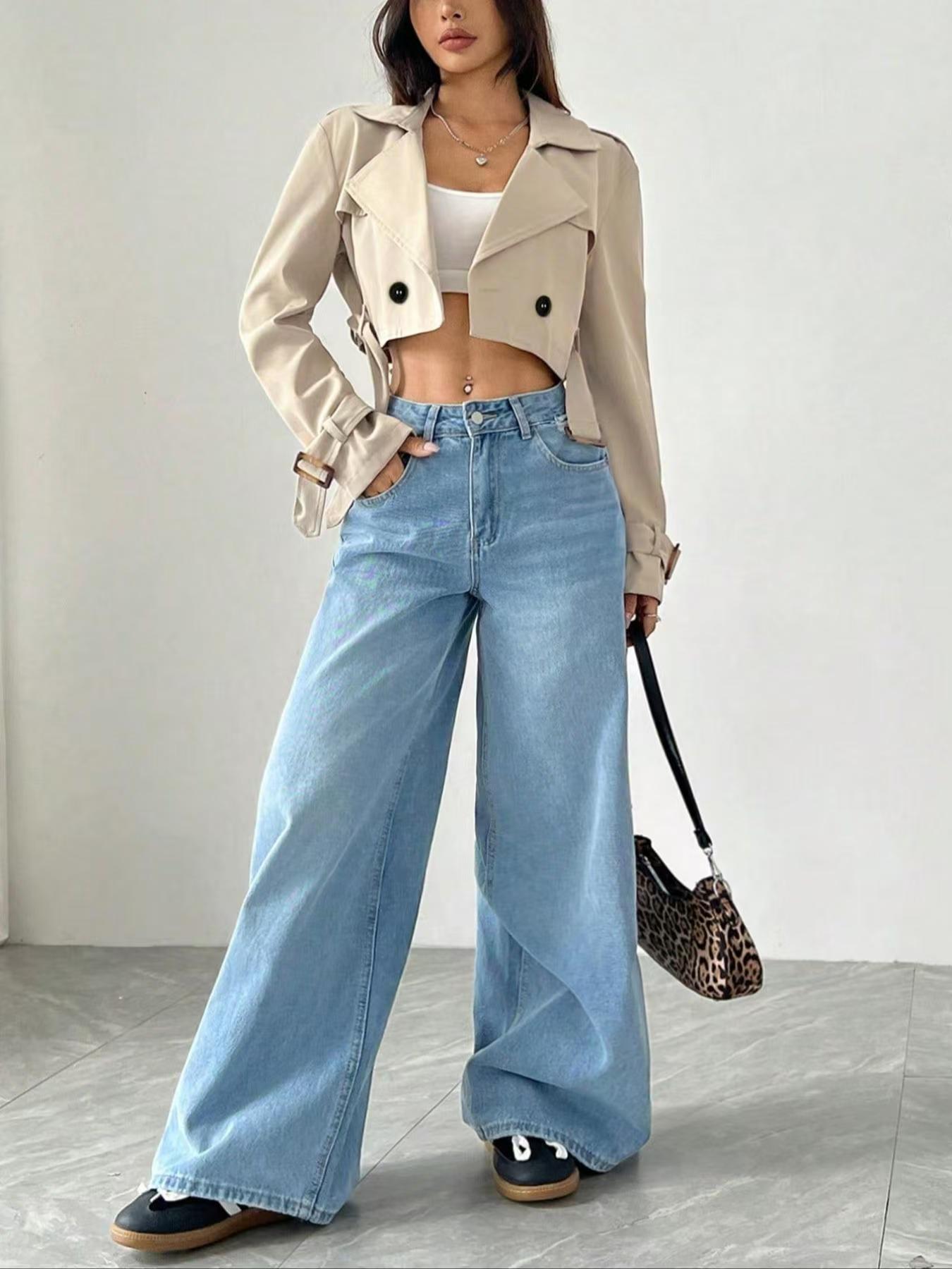 Women Clothing Belt Short Casual Trench Coat - ALTARIA