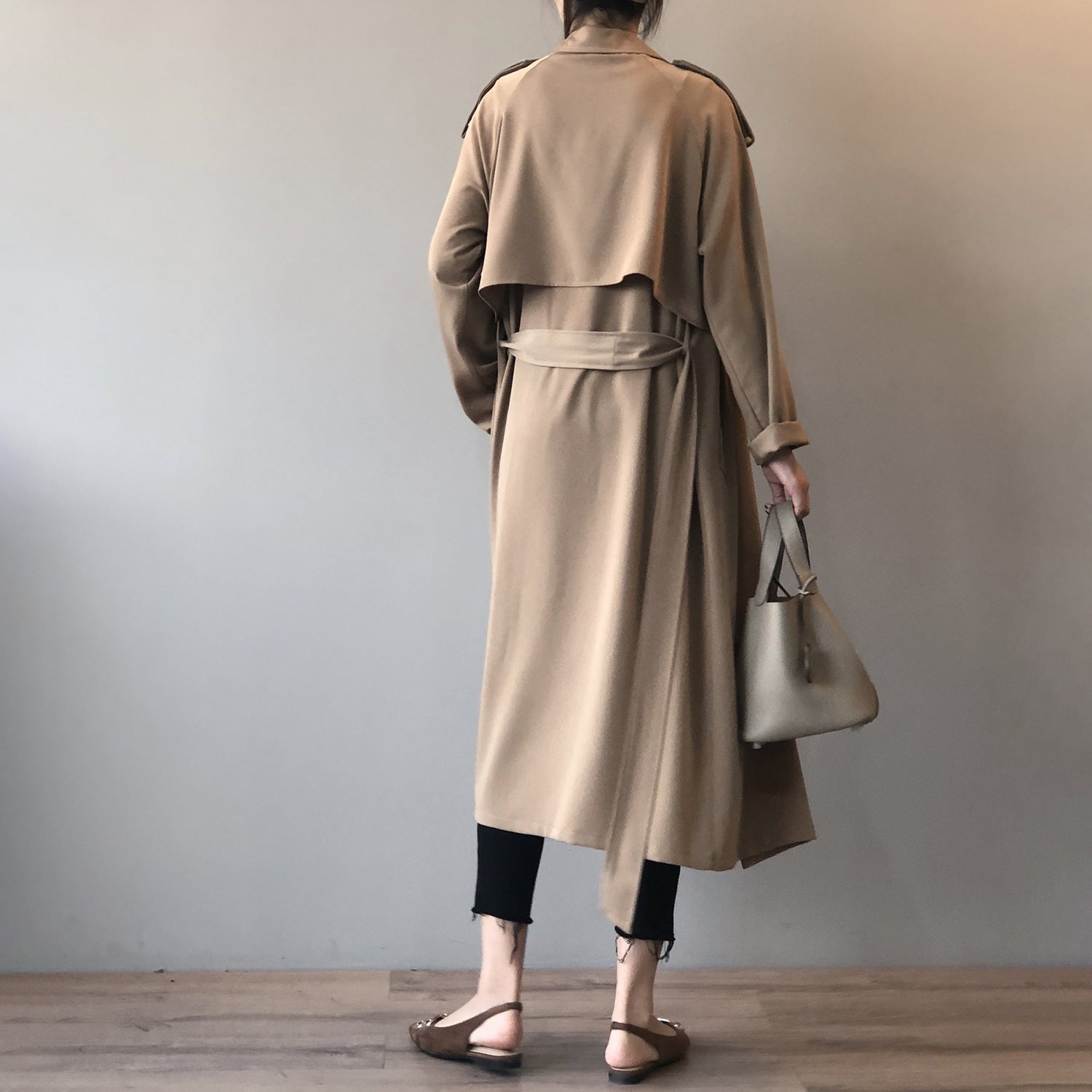 Autumn New Fashion Elegant Long Trench Coat For Women Retro British Baggy Coat Women - ALTARIA