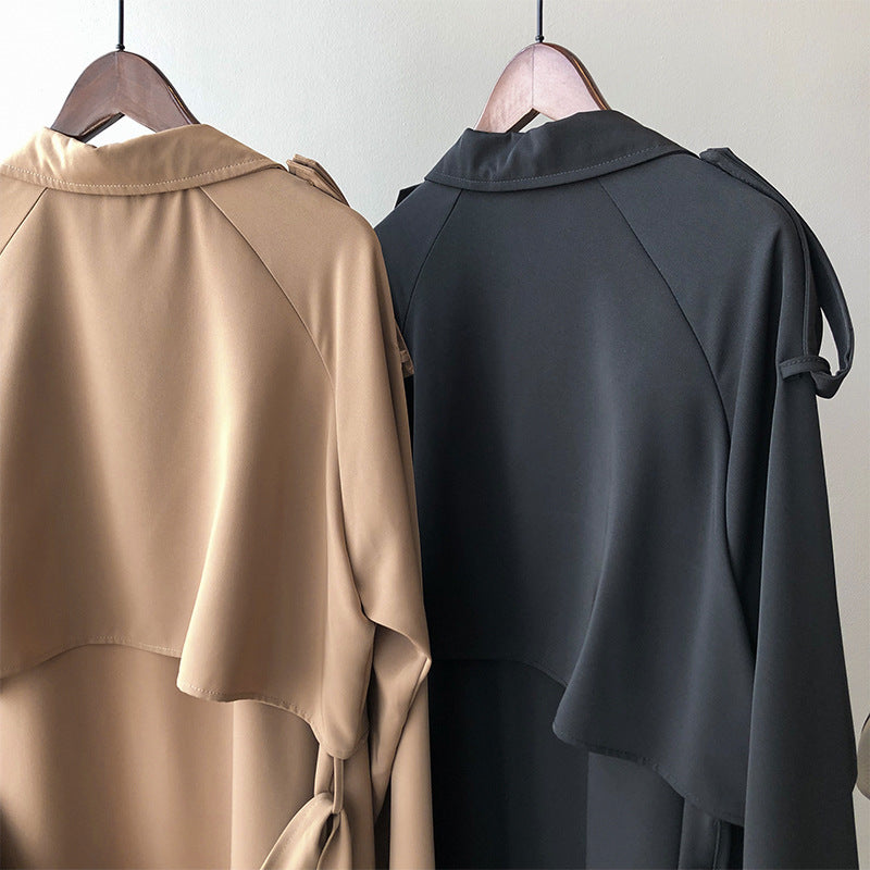 Autumn New Fashion Elegant Long Trench Coat For Women Retro British Baggy Coat Women - ALTARIA
