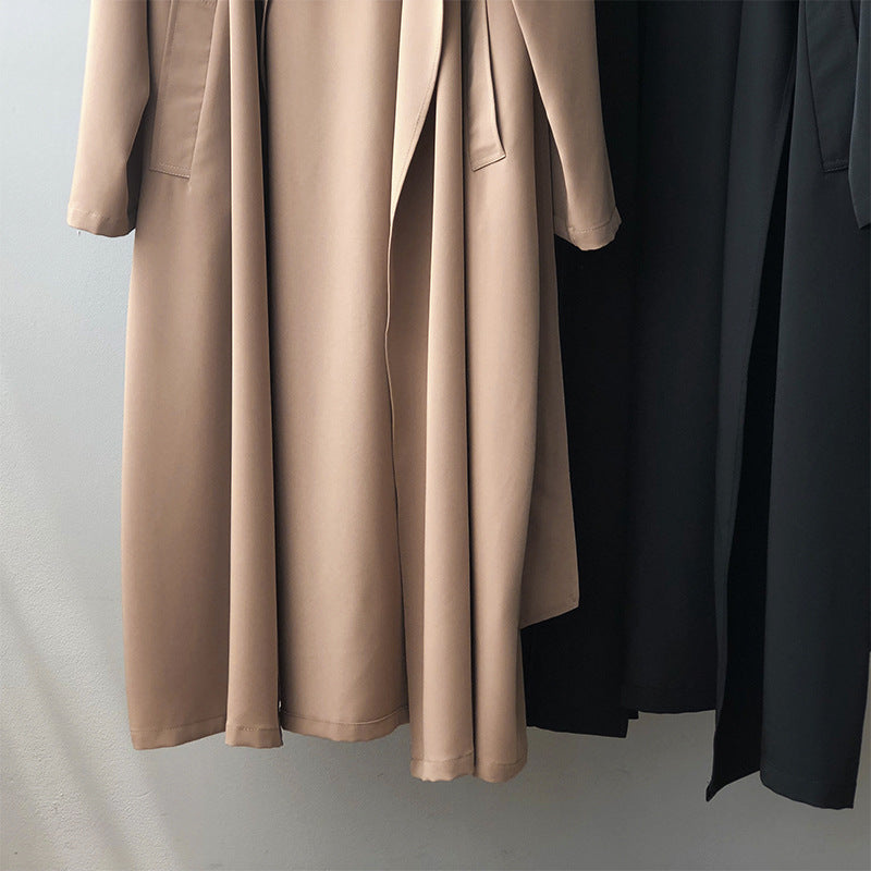 Autumn New Fashion Elegant Long Trench Coat For Women Retro British Baggy Coat Women - ALTARIA