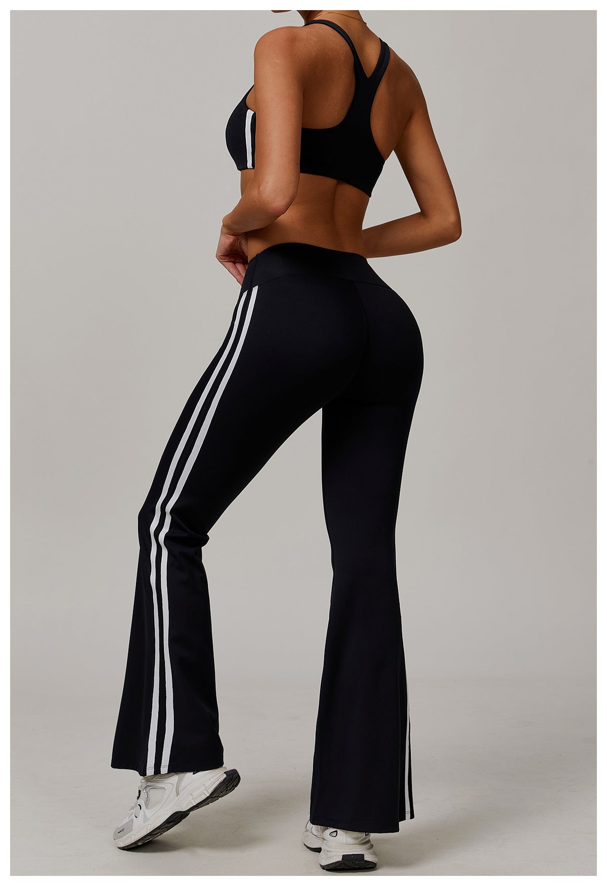 Nude Feel Sports Trousers Slightly Stretch Slimming Wide Leg Fitness Pants Quick Dry Casual Running Bell Bottom Pants - ALTARIA