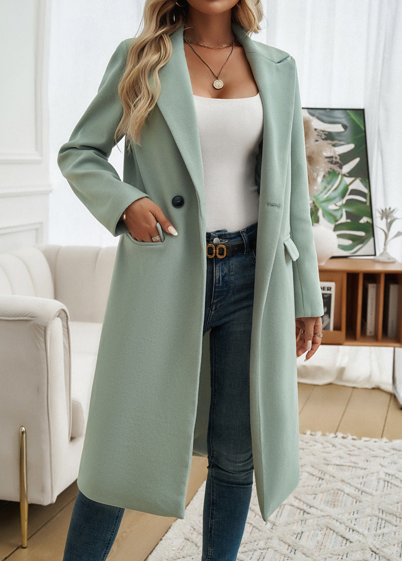 Autumn Winter Office Collared Cardigan Coat Women Clothing - ALTARIA