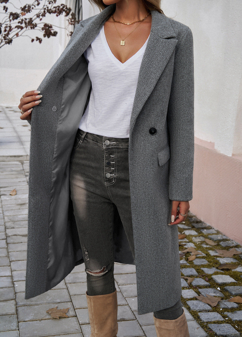 Autumn Winter Office Collared Cardigan Coat Women Clothing - ALTARIA