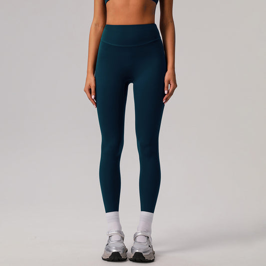 Nude Feel Yoga Pants Abdominal Shaping High Waist Fitness Pants Women Deep V Plunge Hip Lifting Outdoor Running Sports Leggings - ALTARIA
