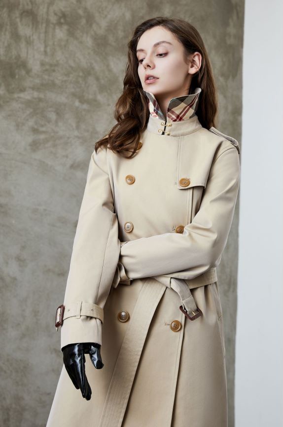Element Long Trench Coat for Women Spring Autumn Chameleon Trench Coat for Women Elegant British Double Breasted - ALTARIA