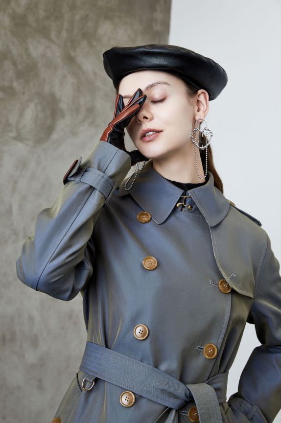 Element Long Trench Coat for Women Spring Autumn Chameleon Trench Coat for Women Elegant British Double Breasted - ALTARIA